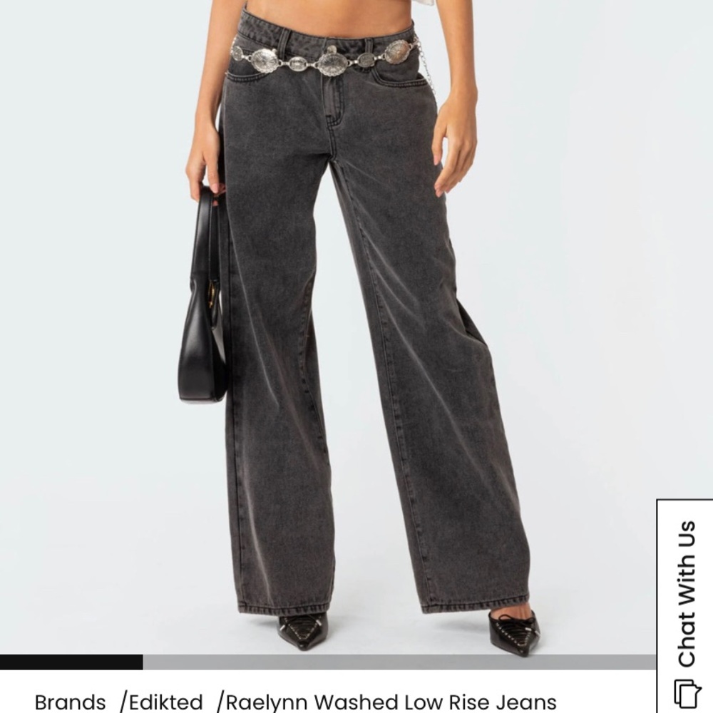 Edikted Raelynn wash low rise jeans - XS